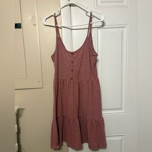 Wild Fable Pink Button-Front Midi Dress